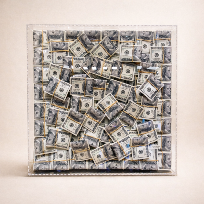 3D $100 Dollar Acrylic Box